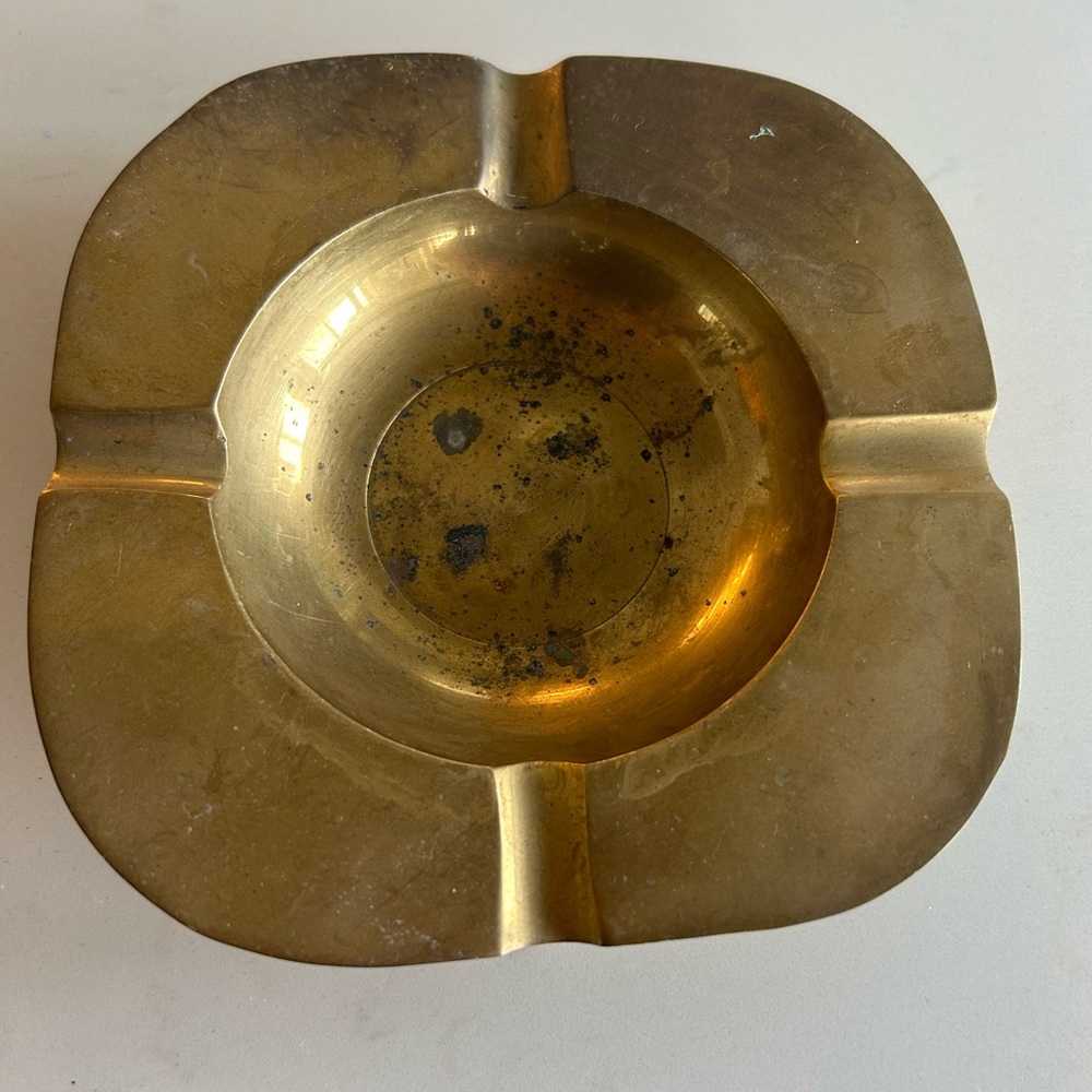 Vintage  Brass Ashtray / Catchall Made in Holland